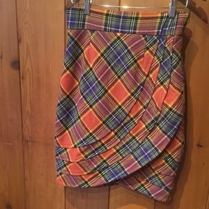 ANTHROPOLOGIE Vintage Plaid Skirt Women